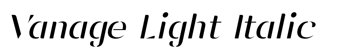 Vanage Light Italic